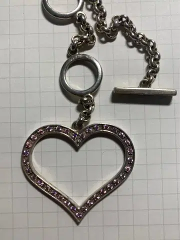 STAR JEWELRY 하트 모티프 목걸이 실버 러블리 핑크