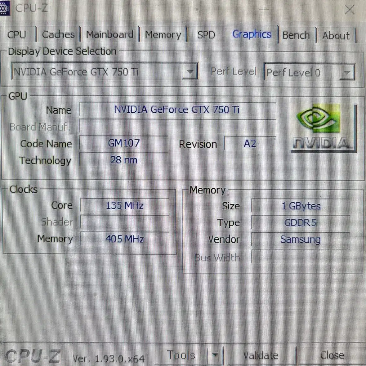 지포스 GTX750Ti 1GB VGA