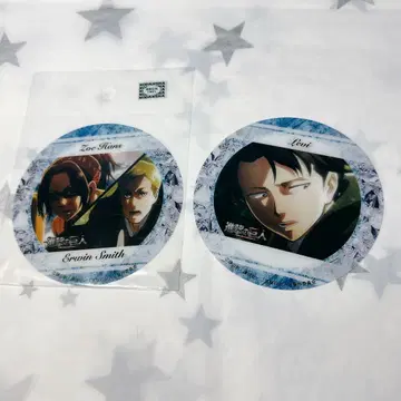 진격의 거인 애니메이트 한정판 클리어 코스터 리바이 한지 엘빈