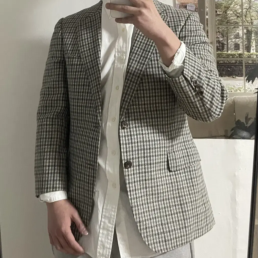 Burberry Multi Color Check Blazer