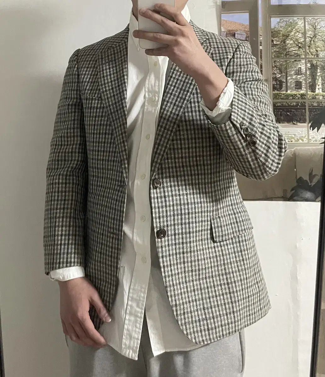 Burberry Multi Color Check Blazer