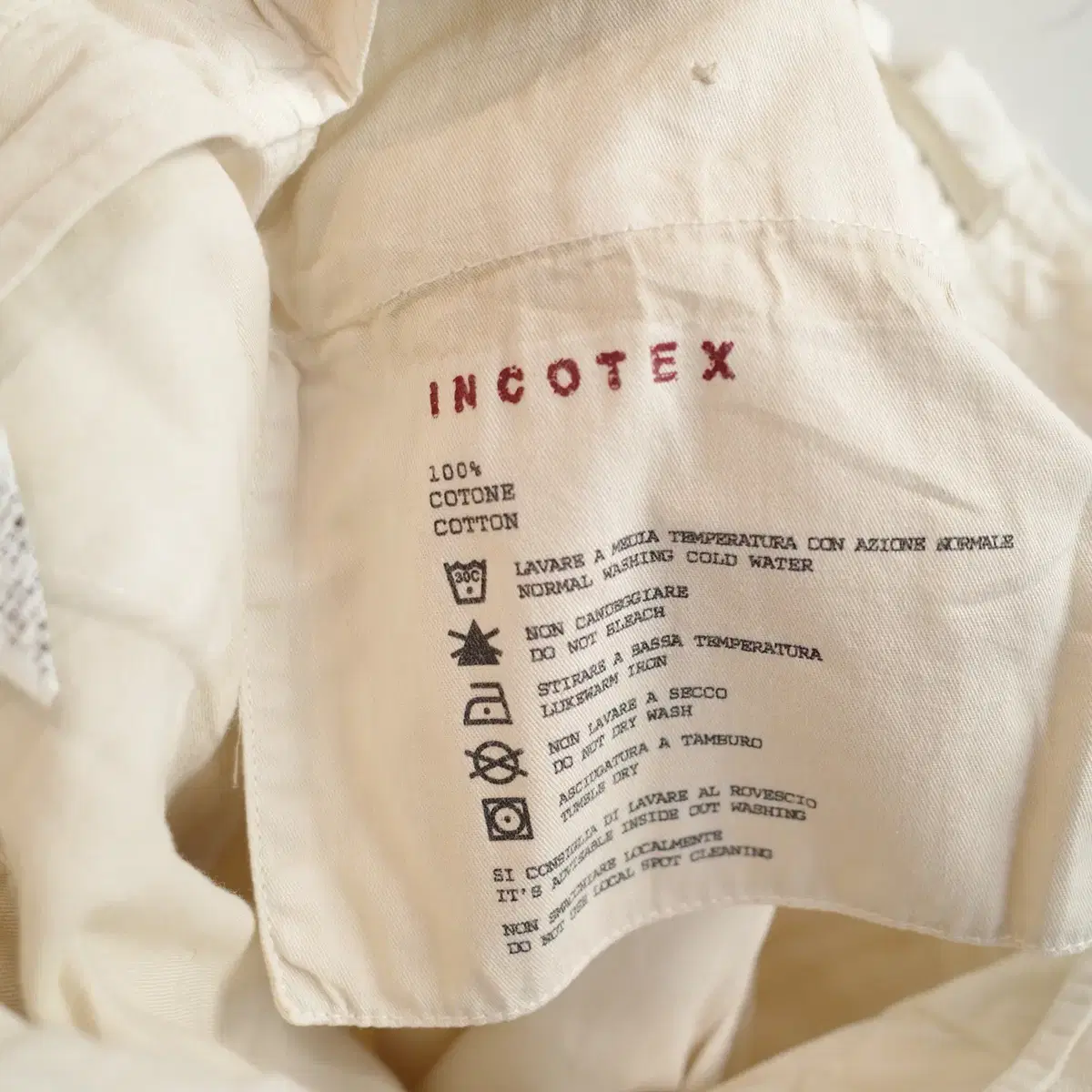 INCOTEX 인코텍스 에크루 치노팬츠 (MADE IN ROMANIA)