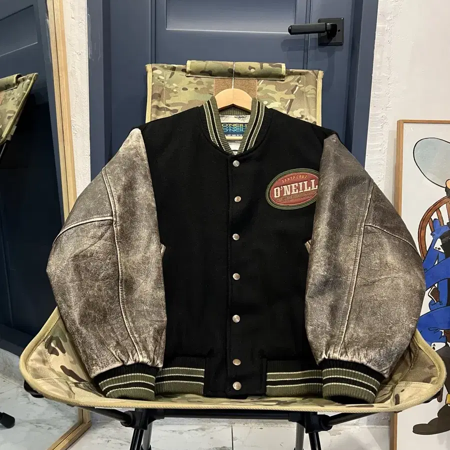 1980/90s ONEILL WOOL LEATHER 빈티지바시티자켓