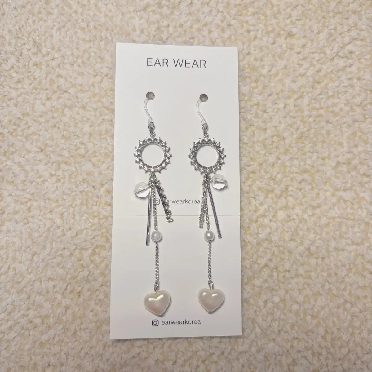 핸드메이드/새상품 EAR WEAR 드림캐처 귀걸이/귀찌 (실버)