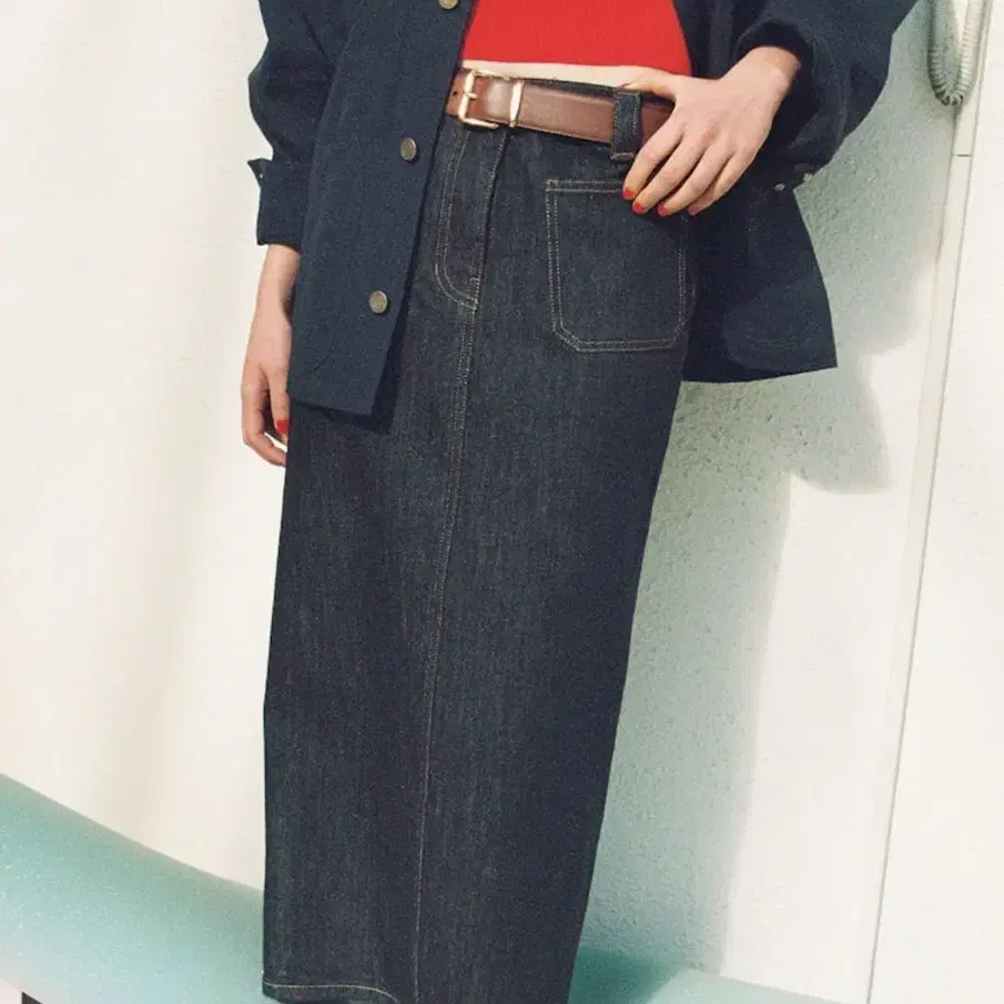 디애퍼처 20s 데님 롱 스커트 20s Denim Long Skirt S