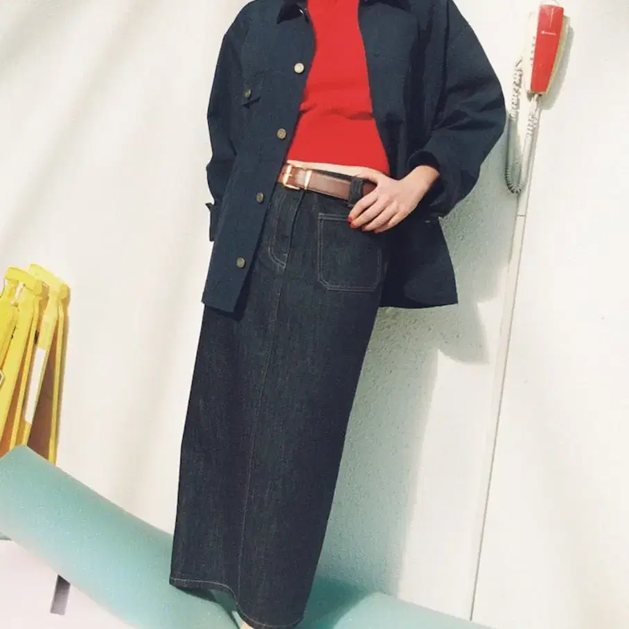 디애퍼처 20s 데님 롱 스커트 20s Denim Long Skirt S