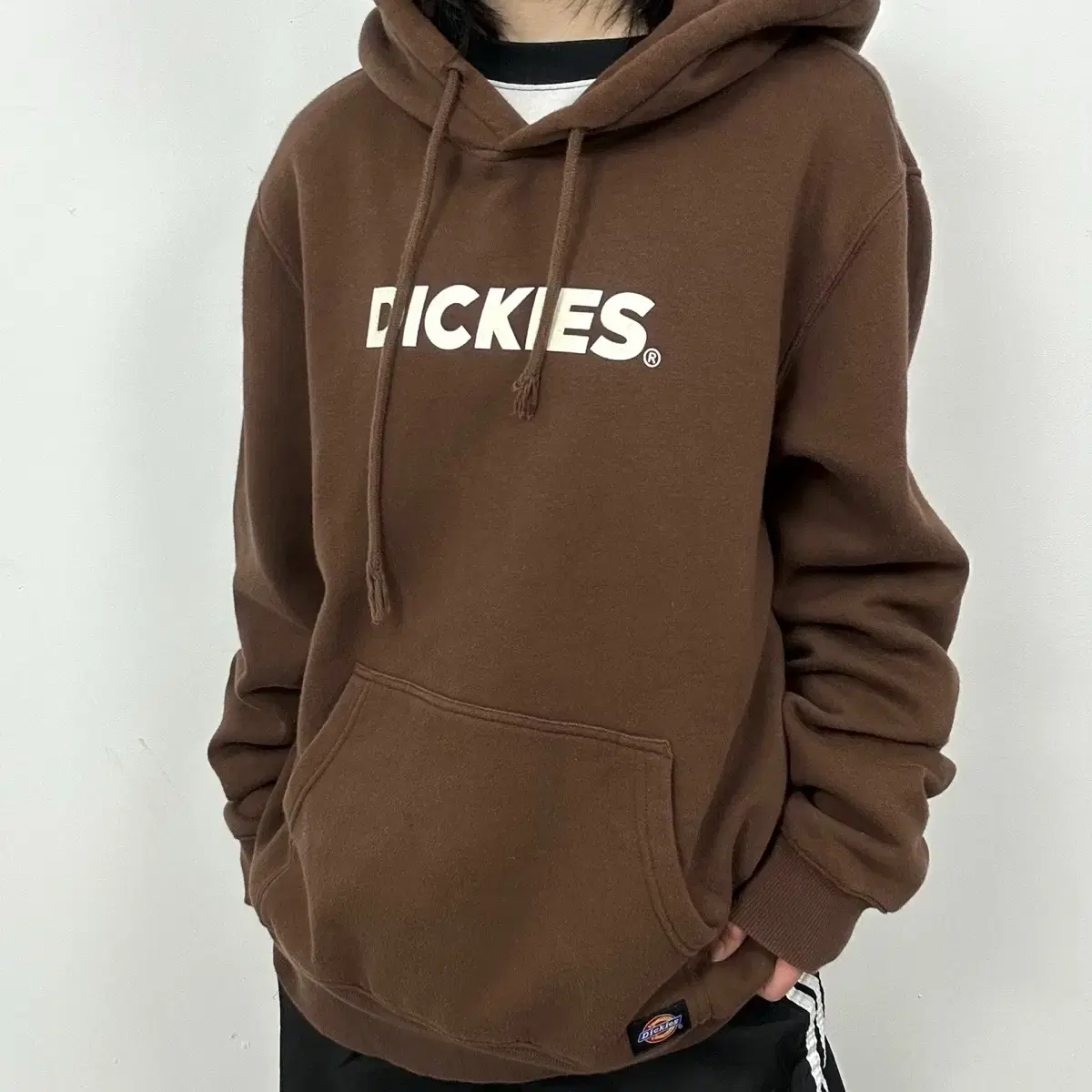 Dickies 디키즈 아치로고 브라운 스트릿 후드티