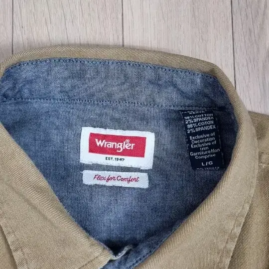 Wrangler(랭글러) 투포켓 워크셔츠 L _ 남성