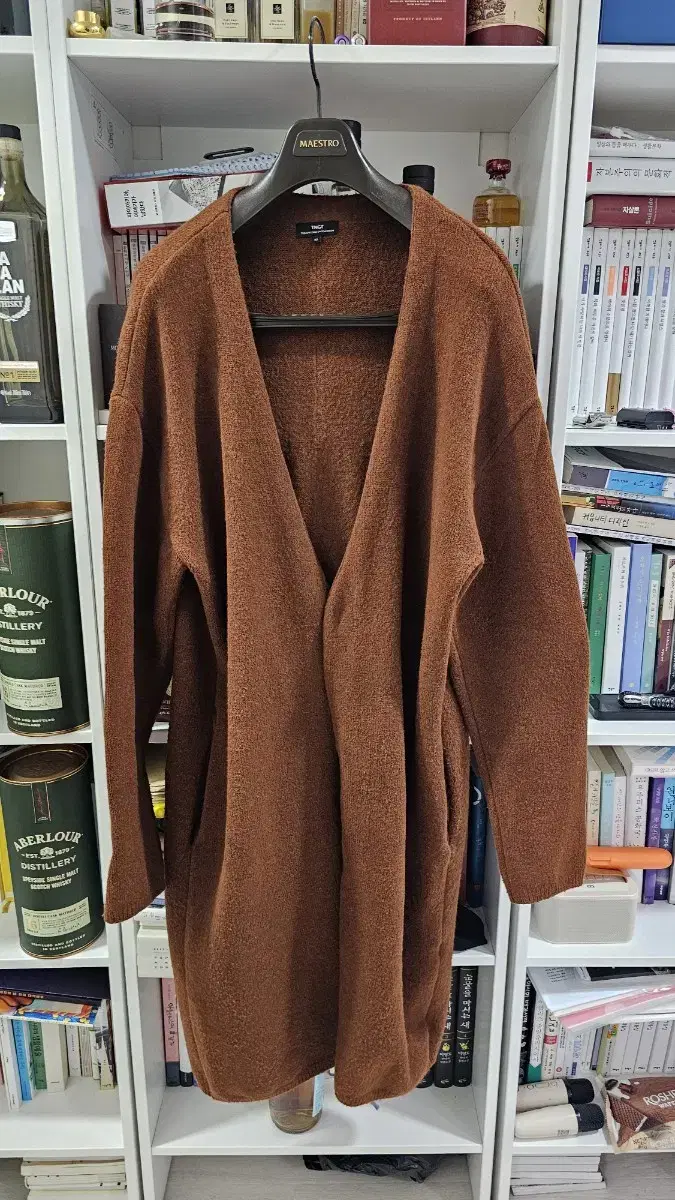 TNGT Brown Overfit Long Cardigan (95)