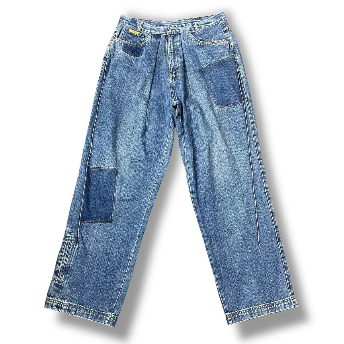 (35) Vintage patch st wide balloon denim pants