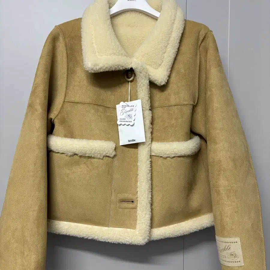 프레클 무스탕 faux suede shearling jacket