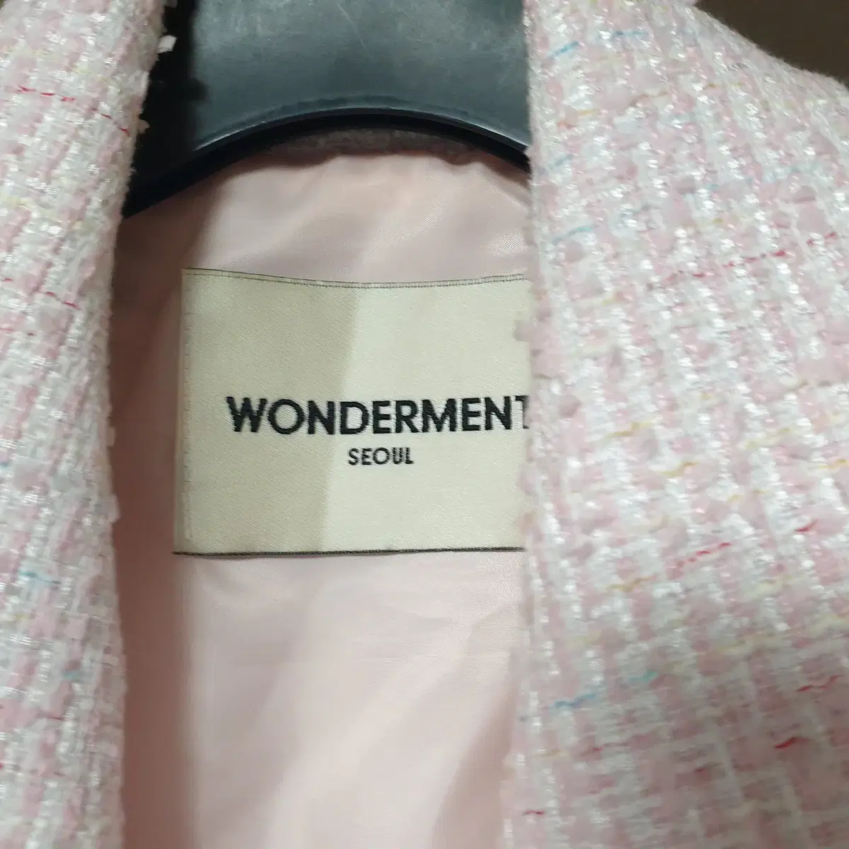 F)WONDERMENT 원더먼트 리본 트위드자켓