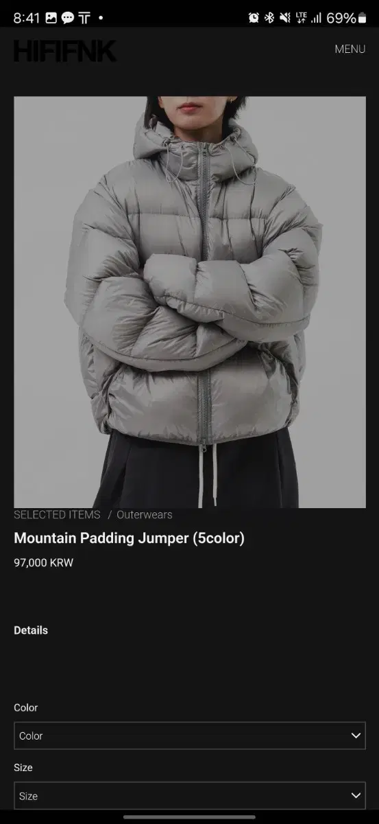 하이파이펑크 Mountain Padding Jumper 패딩