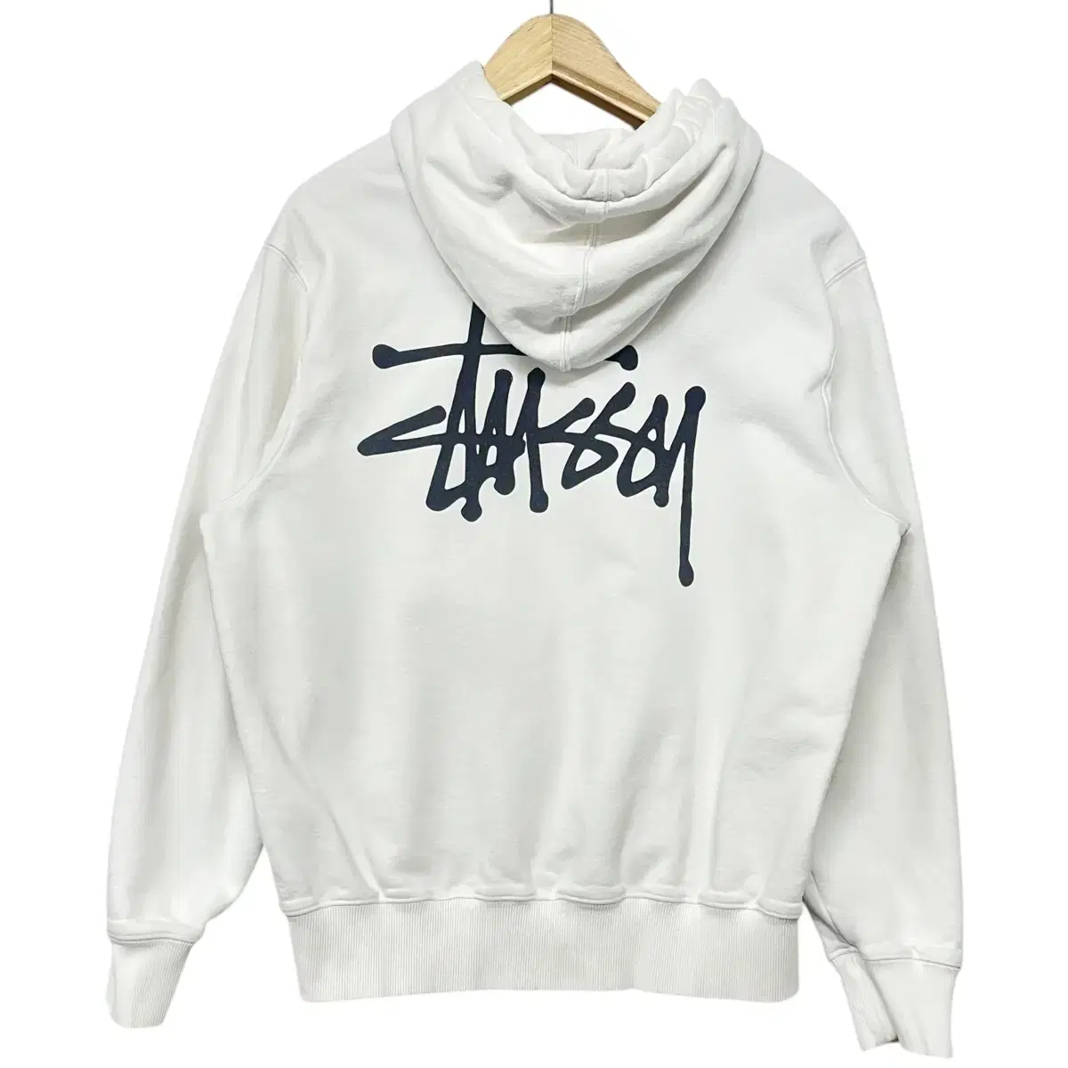 스투시 Stussy 베이직 로고 후드티 화이트