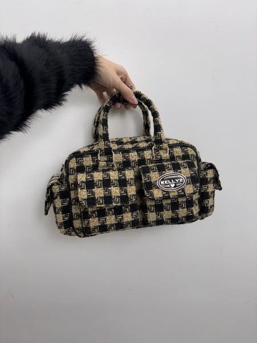 [Free keyring!!] Kelly in Seoul, Kelly's Upcycled Tweed Castella Bag