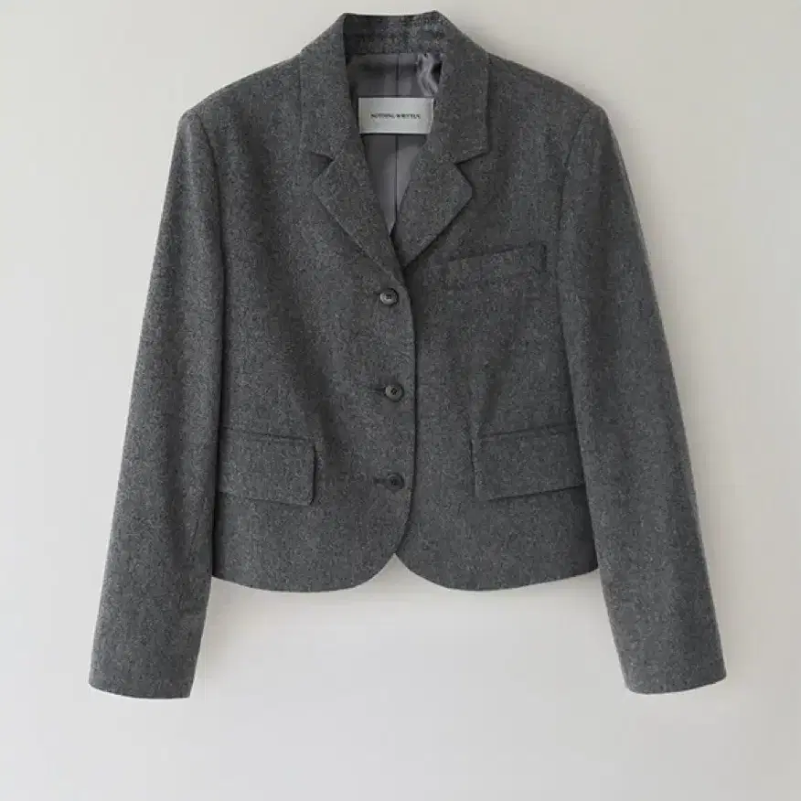 낫띵리튼 Dain crop wool jacket (Gray)