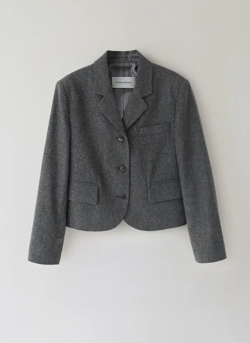 낫띵리튼 Dain crop wool jacket (Gray)