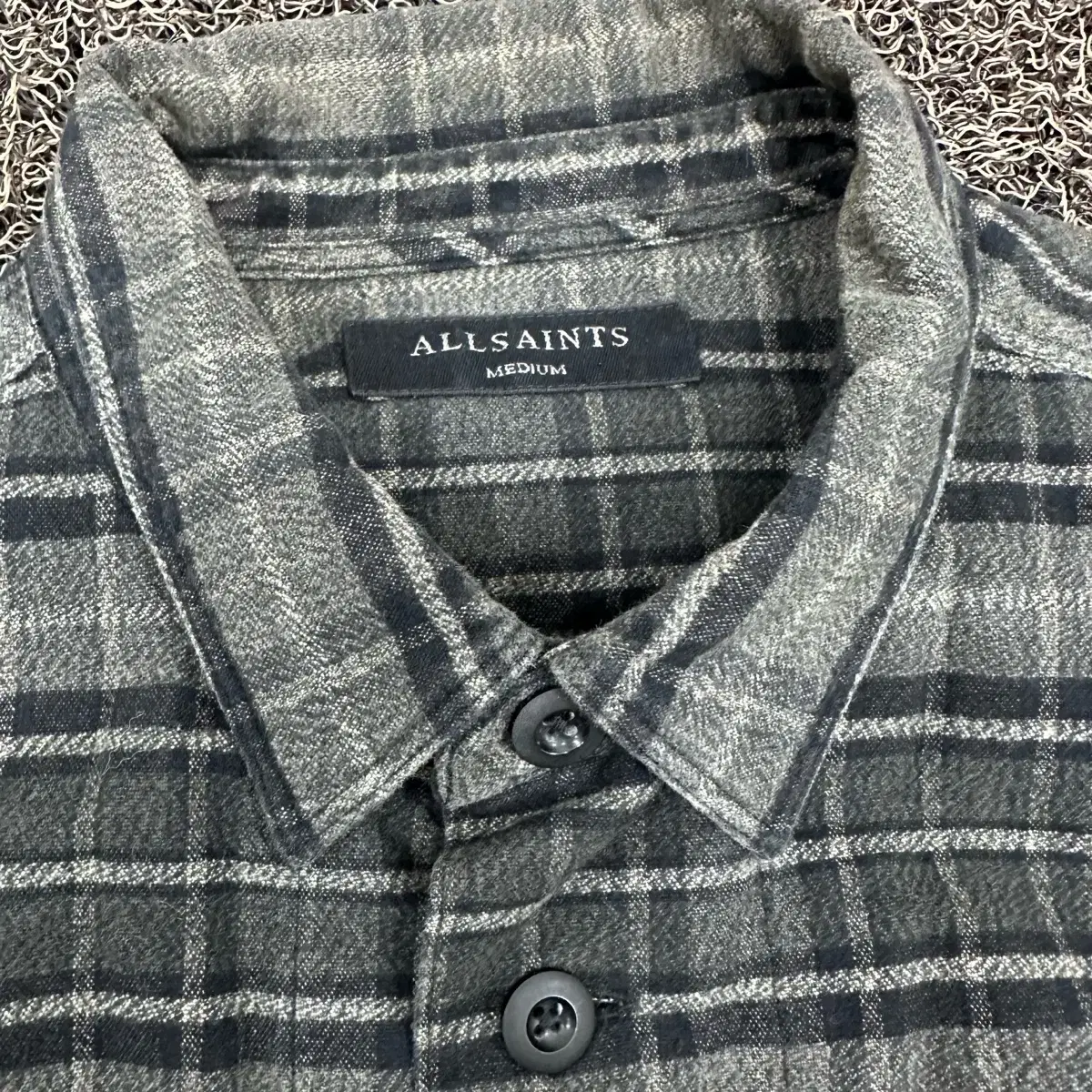 ALLSAINTS 올세인츠 남성 체크 웨스턴 셔츠 M