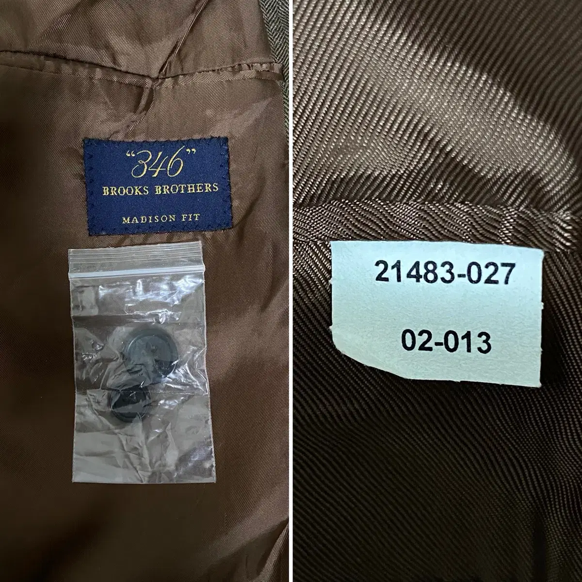 BROOKS BROTHERS MADISON FIT 헤링본 트위드 블레이저