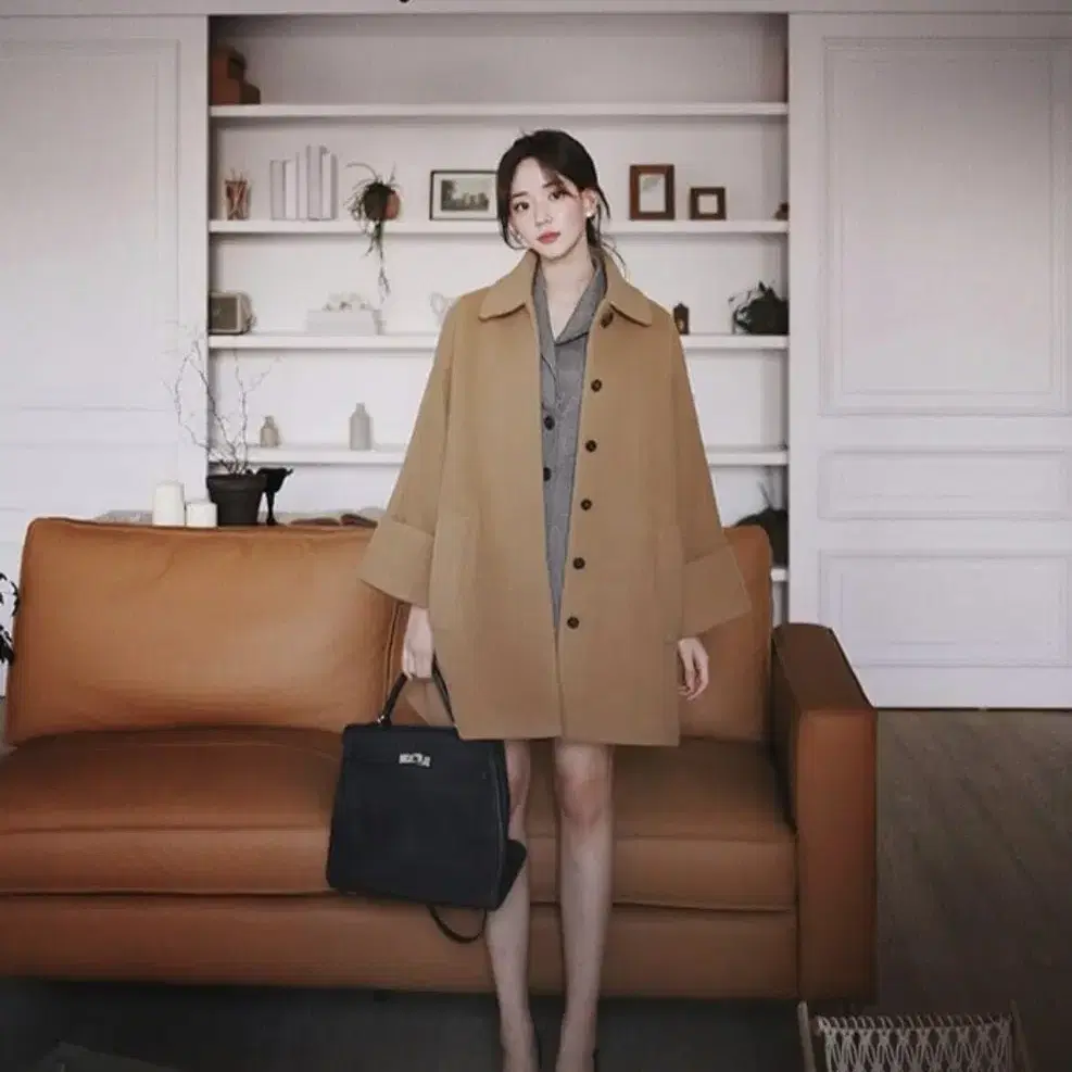 밀크코코아 코트 1513. frech camel coat