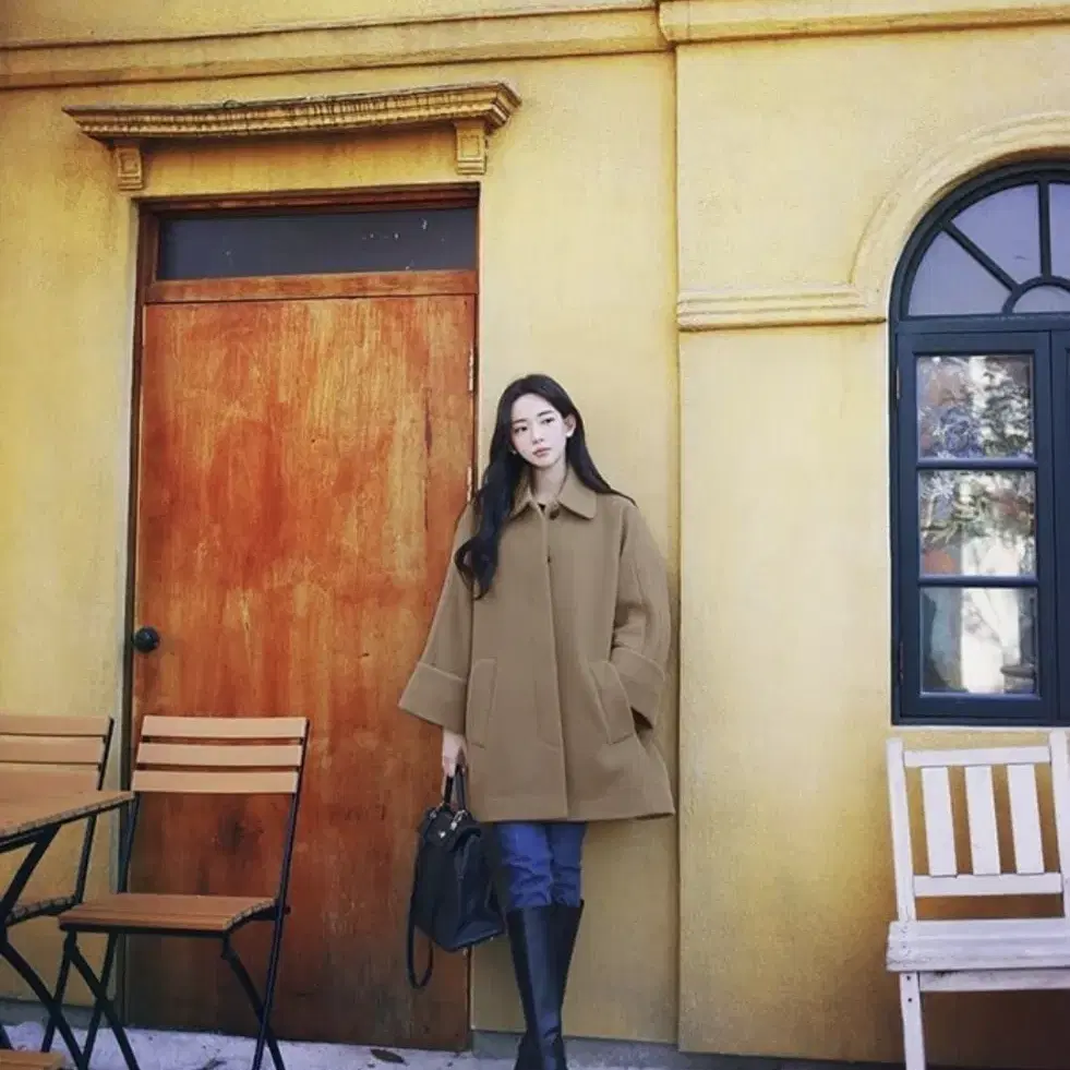 밀크코코아 코트 1513. frech camel coat