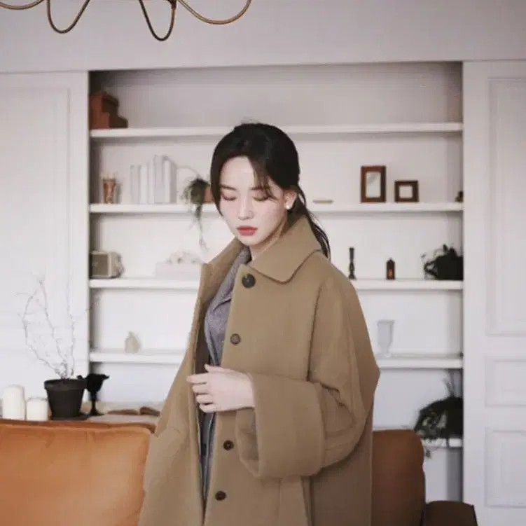 밀크코코아 코트 1513. frech camel coat