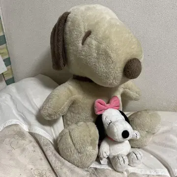 모카 스누피 빈티지 레트로 봉제 인형 전체 길이 60cm
