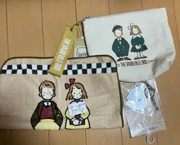 새상품 산리오 레트로 보드빌 듀오 키링 파우치 타월 손수건