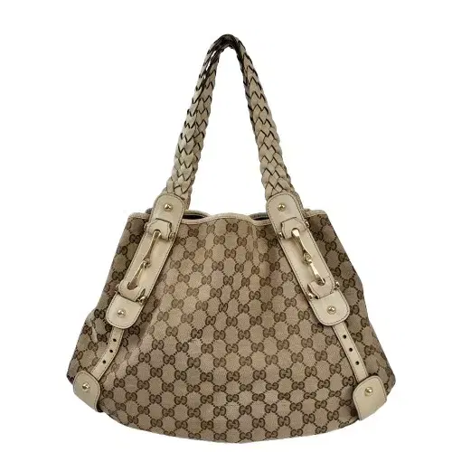 Genuine GUCCI PALHAM GG Logo Jacquard Shoulder Bag