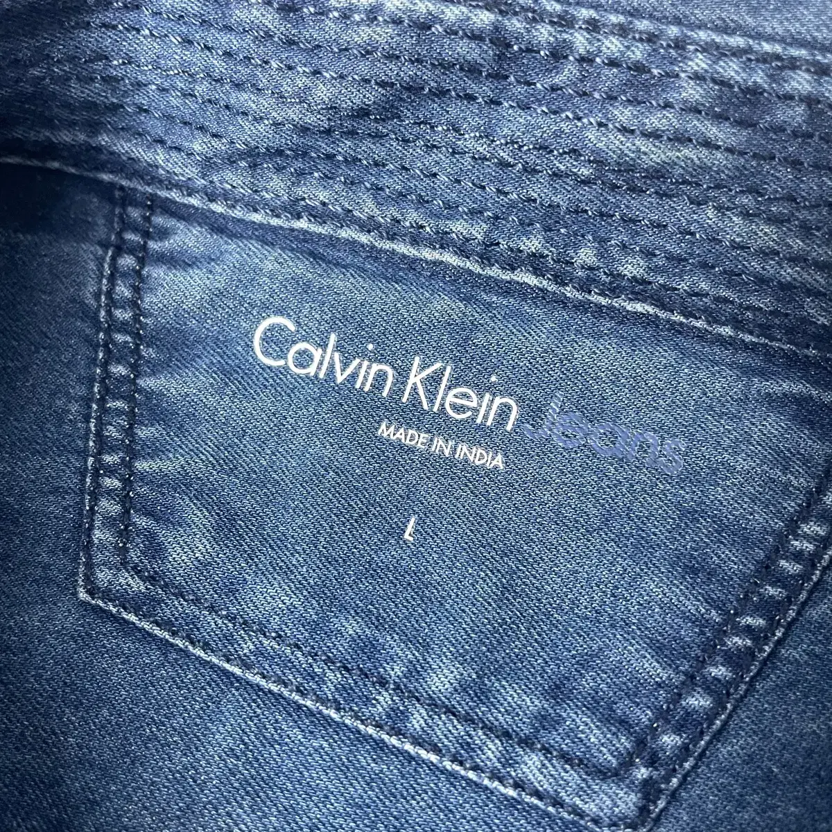 Calvin Klein Jeans 캘빈클라인 진 워시드 데님 셔츠 남방