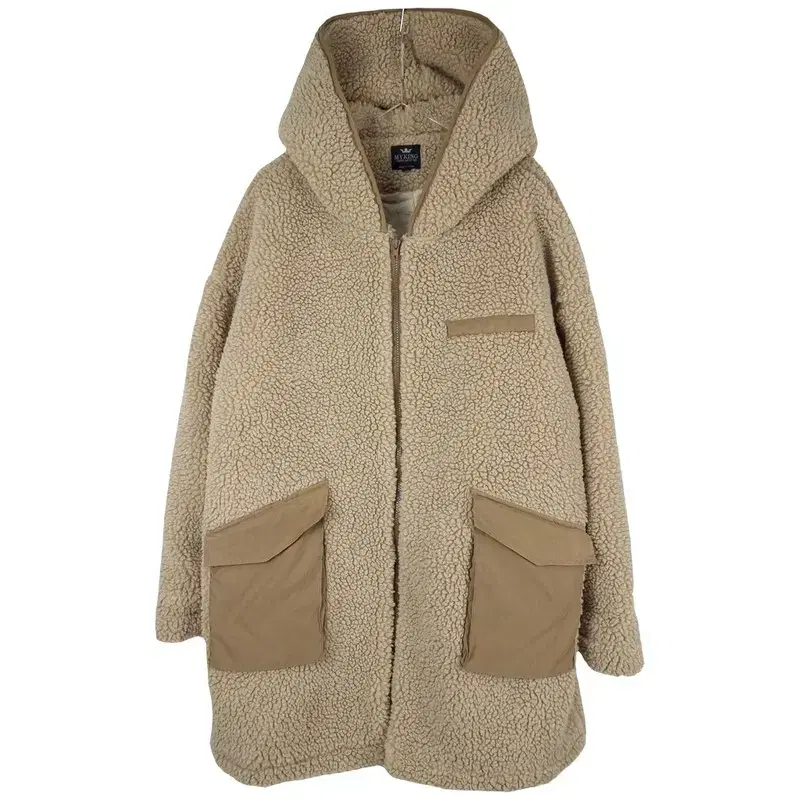 10,000 Won Shop Oversized Puff Fleece Hooded Coat M07697