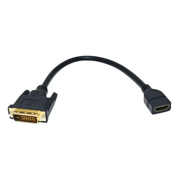 DVI(24+1) to HDMI/F 모니터 변환 케이블형 젠더 0.3m