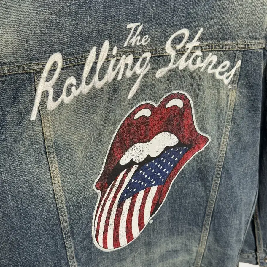 L/ Rolling Stones Denim Trucker Jacket/O