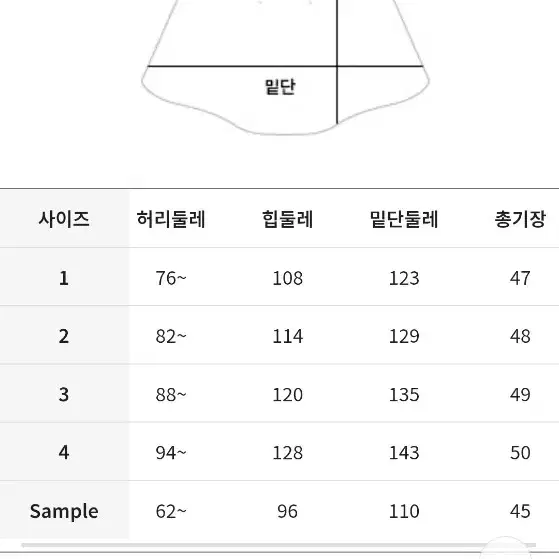 뒷밴딩 랩 스커트 챠콜 빅사이즈 2사이즈