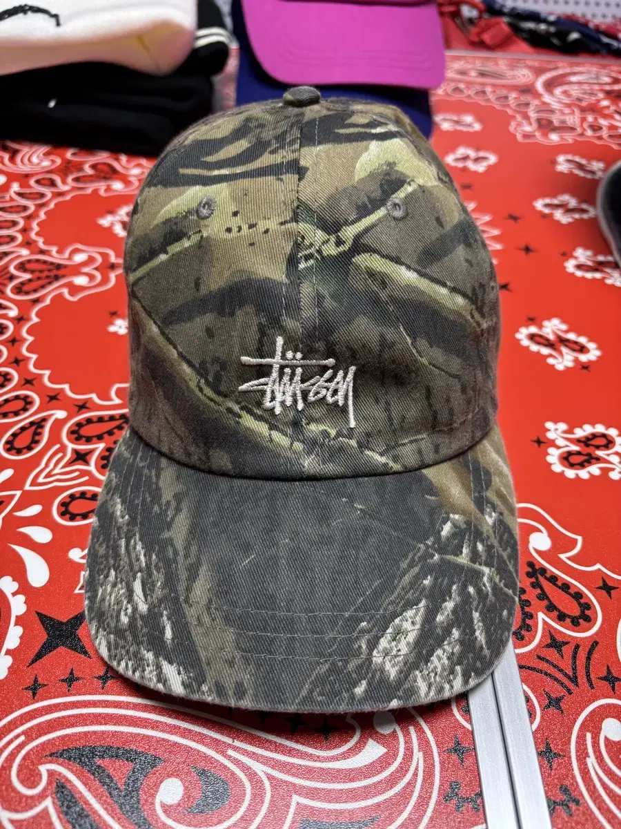 Stussy Washed Stock Low Pro Cap Leaf Camo