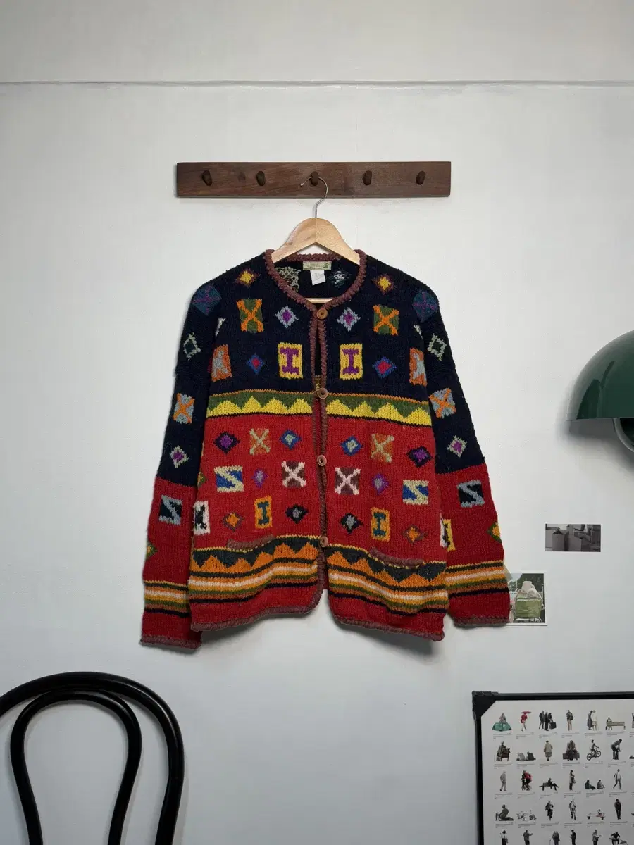 XL/ BOLIVIA Hand Cardigan/ N55