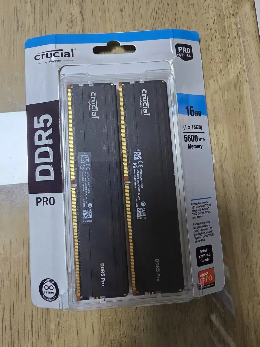 Crucial DDR5-5600 CL46 16GB x 2 RAM 2 days