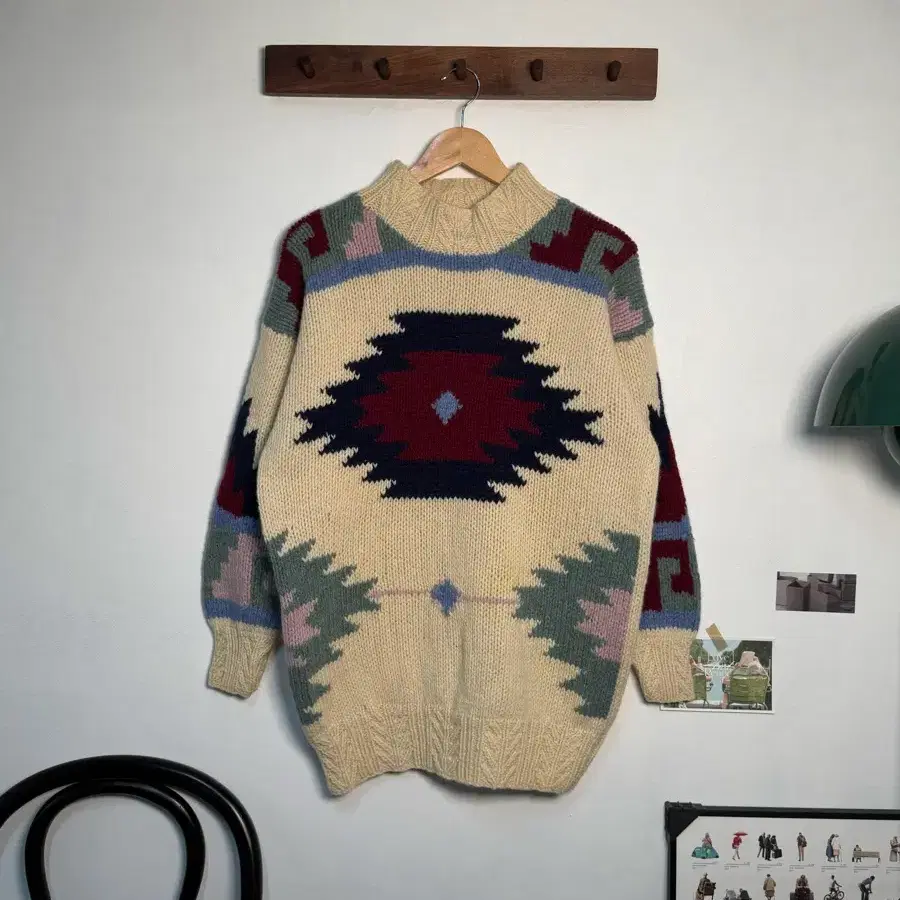 XL/ Navajo Pattern Hand Sweater/N58