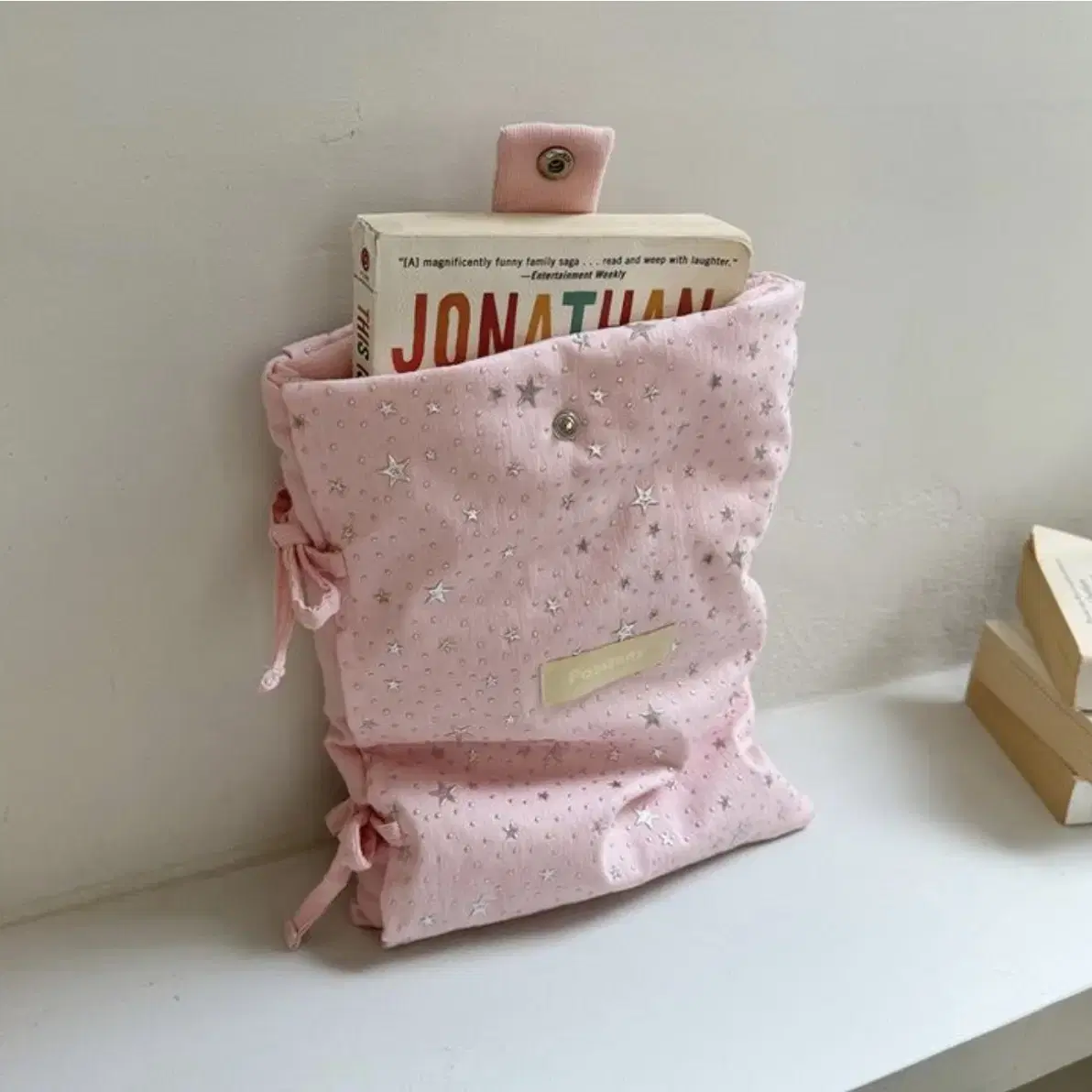 포지타니 Snug ribbon pouch(PINK STAR) 노트북파우치