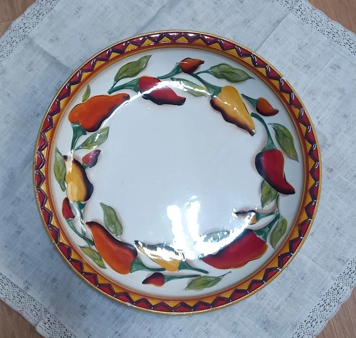 Vintage plate clayart42cm