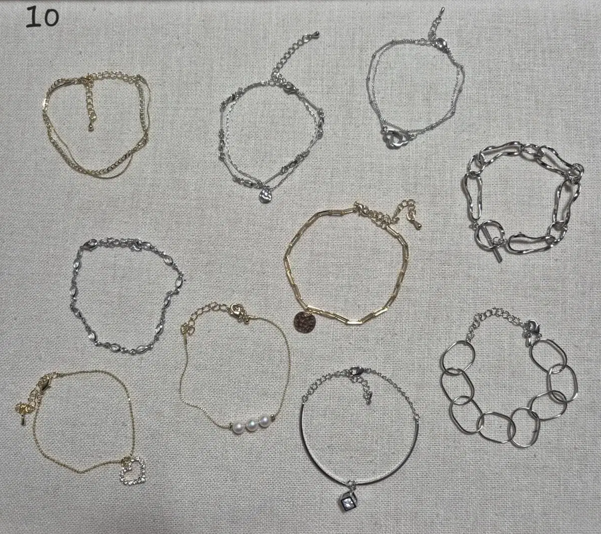(10)체인팔찌 10개 일괄