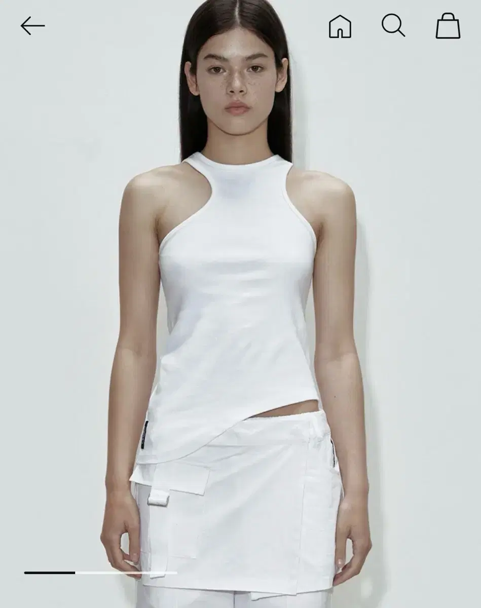 [cerric] ASYMMETRY SLEEVELESS / WHITE