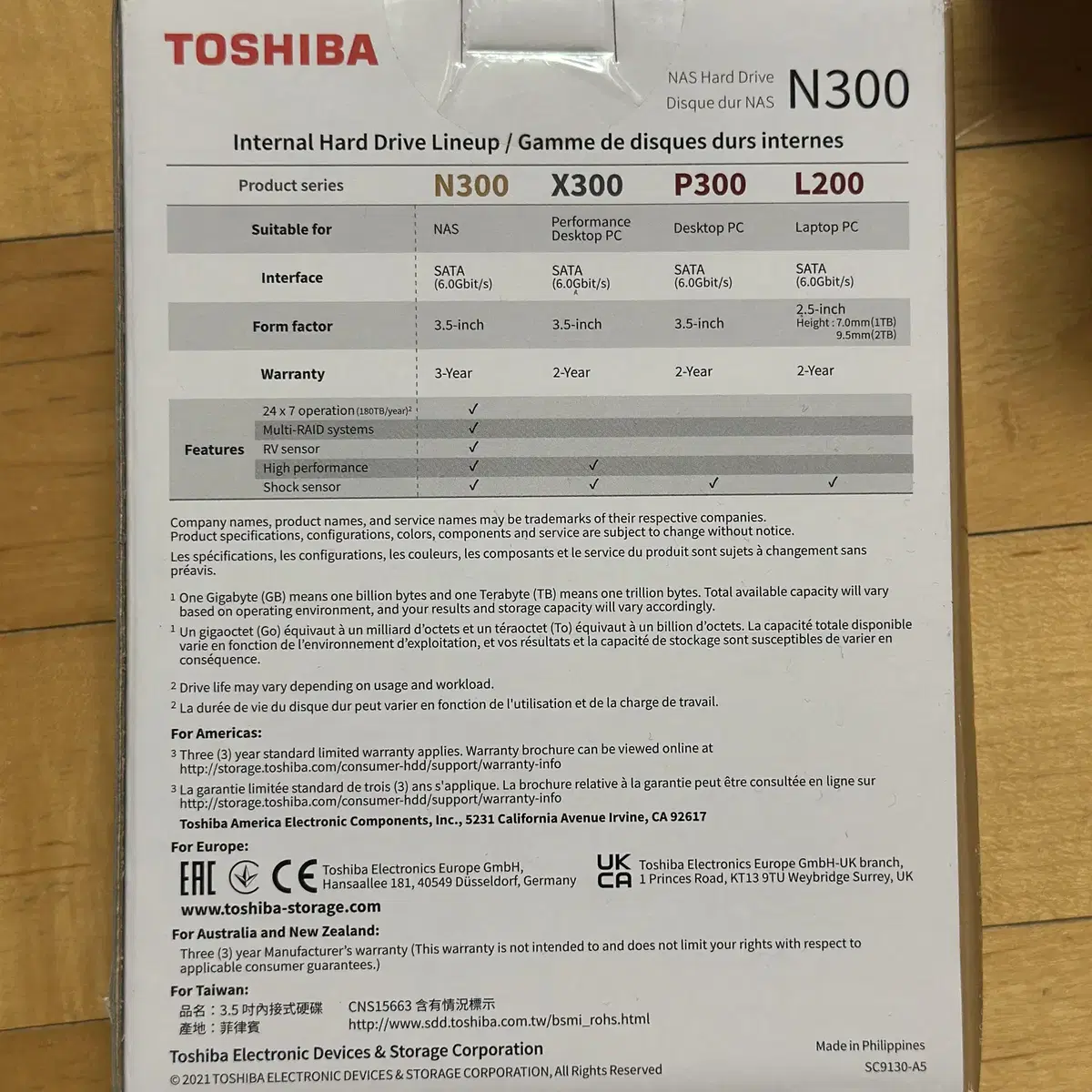 TOSHIBA NAS N300 4TB HDD