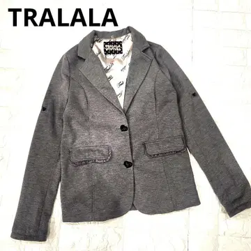 TRALALA 투라라 자켓 하트 버튼 그레이 귀여운