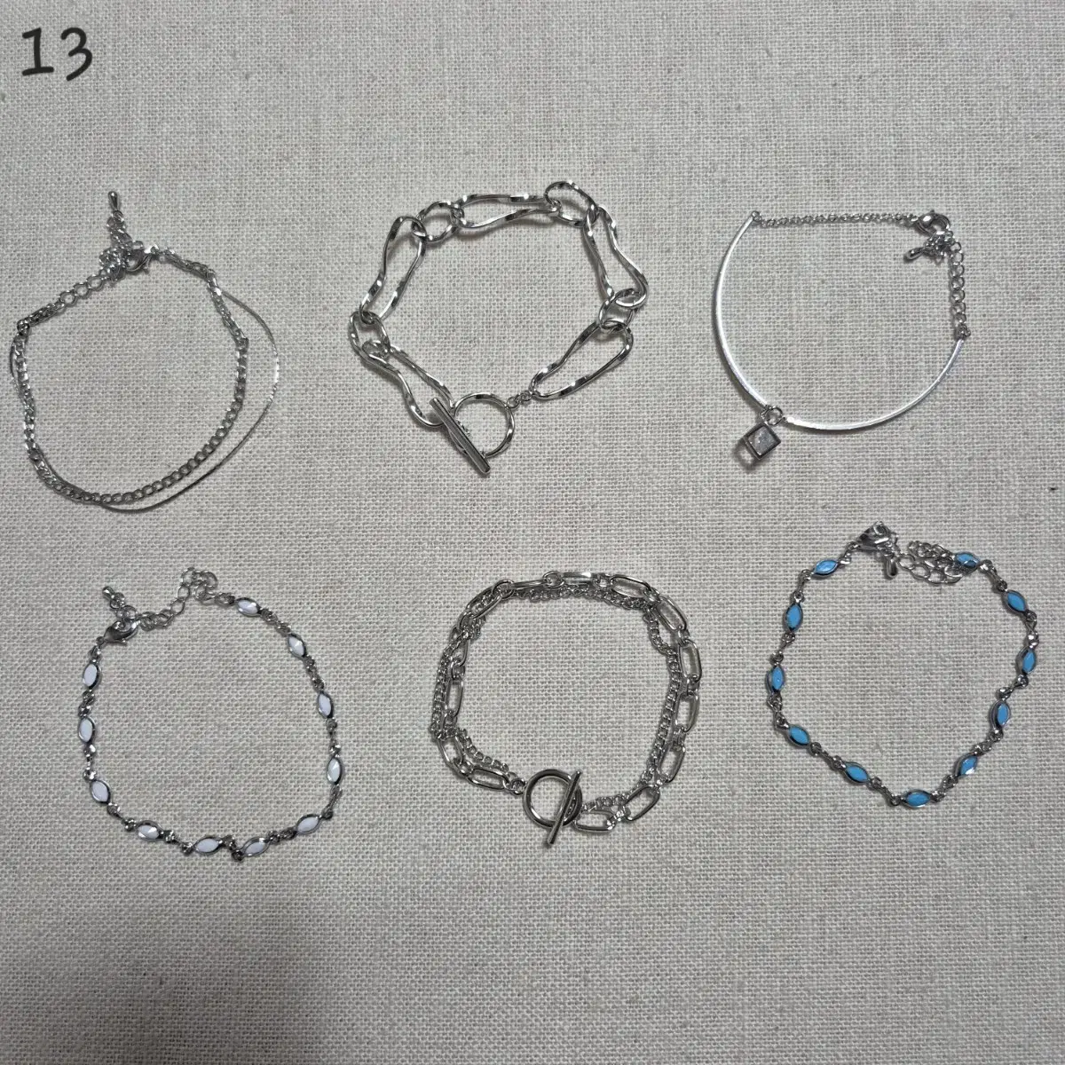 (13)체인팔찌 6개 일괄