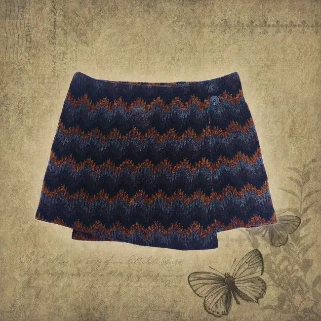 Winter knit wrap skirt (cape) y2k morrigan girl hippie boho vintage