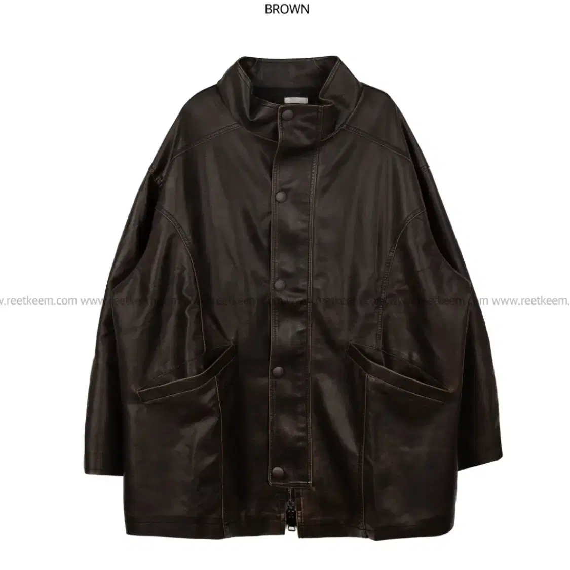 릿킴 FORMER HALF LEATHER JACKET 포멀 하프 레더자켓