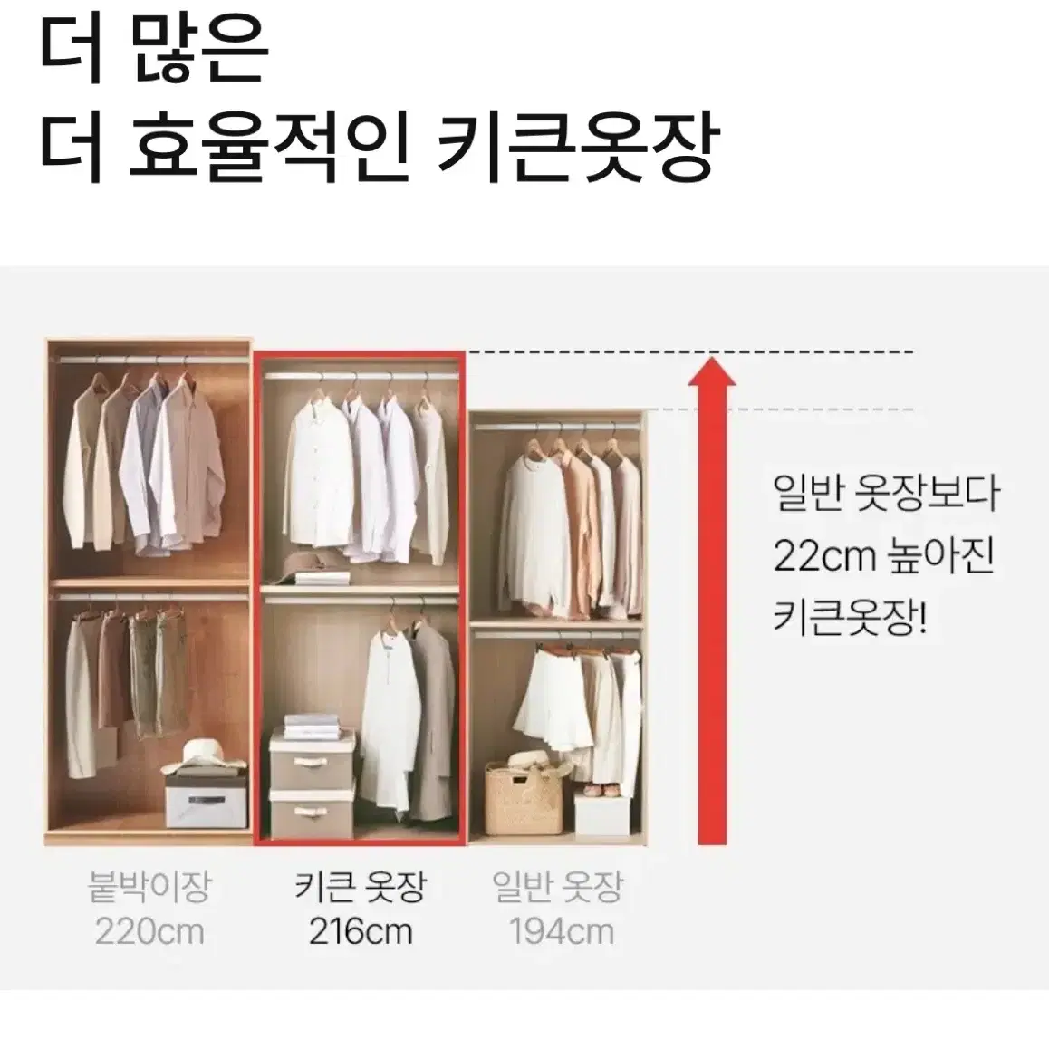 한샘 216cm 옷장