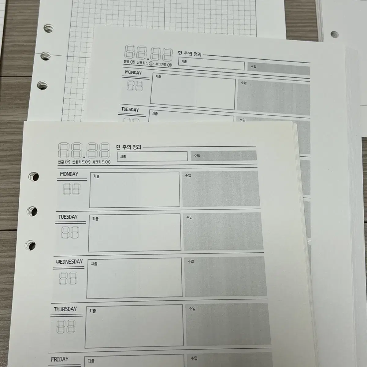 A5, 6공바인더 내지 일괄판매