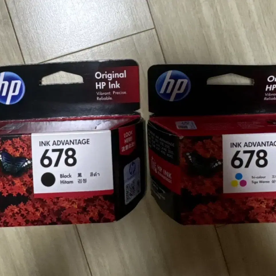 HP 잉크 678 블랙 + 컬러 세트